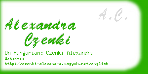 alexandra czenki business card